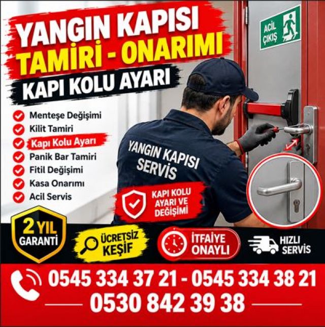 Üsküdar Yangın Kapısı Tamiri | Arıza, Bakım ve Parça Değişimi